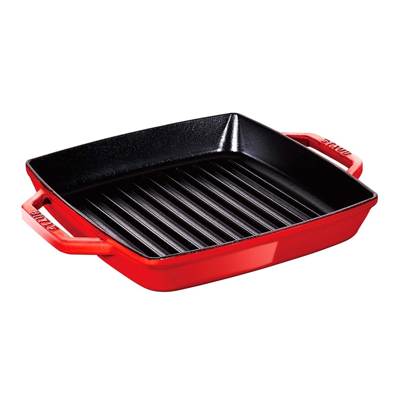 ストウブ ピュアグリル スクエア 28cm チェリー 40511-685 1個(ご注文単位1個)【直送品】