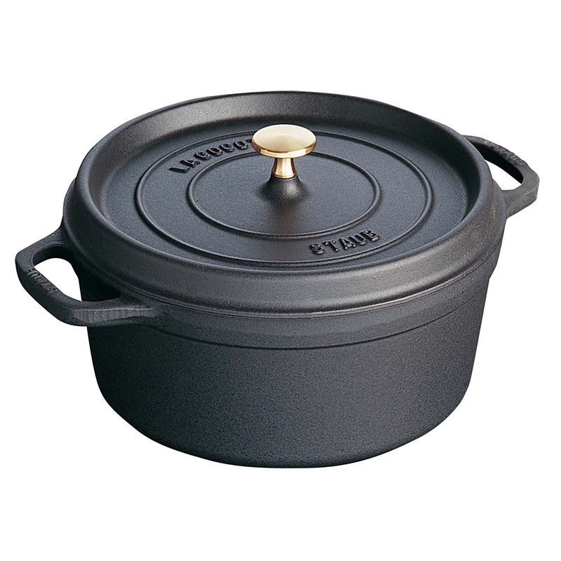 ストウブ　ピコ・ココット　ラウンド 24cm　ブラック　40500-241  1個（ご注文単位1個）【直送品】