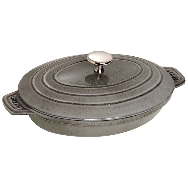 ストウブ オーバルホットプレート 23cm グレー 40509-581 1個(ご注文単位1個)【直送品】