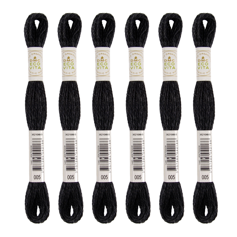 DMC 刺しゅう毛糸 [ECOVITA-エコヴィータ-] ウールスレッド 1カセ16m 同色6本入 col.005 1箱（ご注文単位1箱）【直送品】