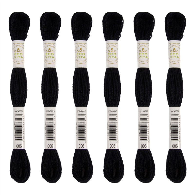 DMC 刺しゅう毛糸 [ECOVITA-エコヴィータ-] ウールスレッド 1カセ16m 同色6本入 col.006 1箱（ご注文単位1箱）【直送品】