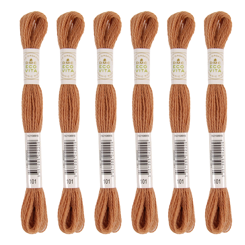 DMC 刺しゅう毛糸 [ECOVITA-エコヴィータ-] ウールスレッド 1カセ16m 同色6本入 col.101 1箱（ご注文単位1箱）【直送品】
