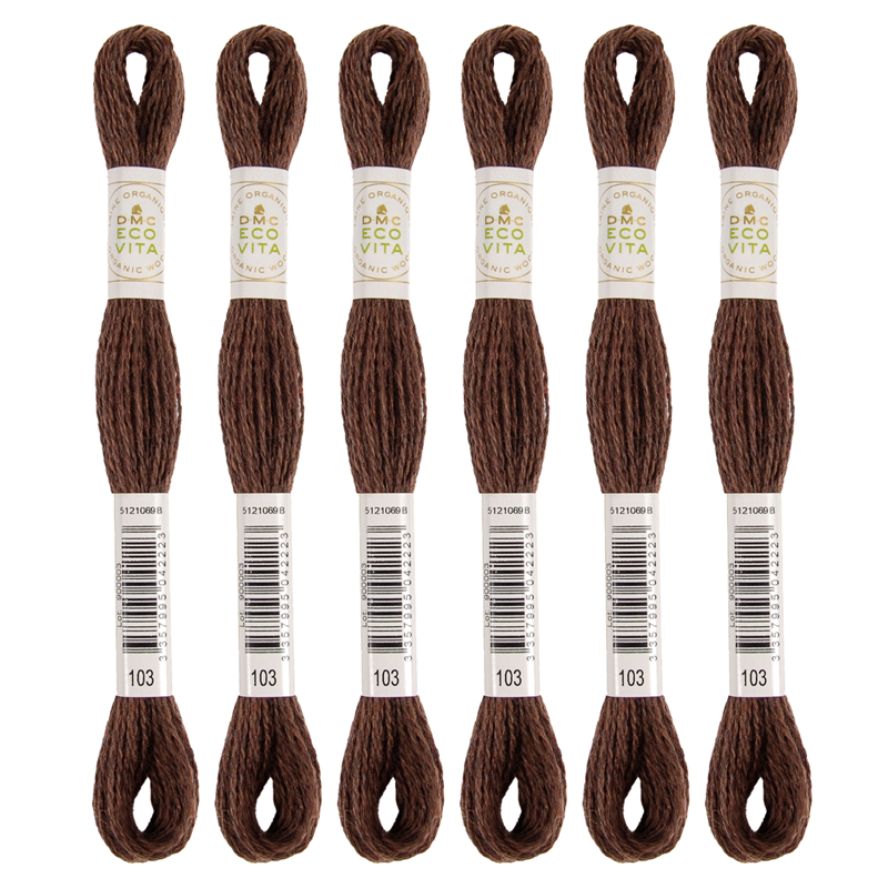 DMC 刺しゅう毛糸 [ECOVITA-エコヴィータ-] ウールスレッド 1カセ16m 同色6本入 col.103 1箱（ご注文単位1箱）【直送品】