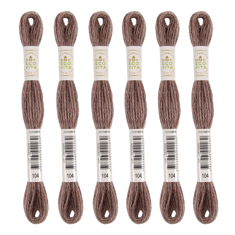 DMC 刺しゅう毛糸 [ECOVITA-エコヴィータ-] ウールスレッド 1カセ16m 同色6本入 col.104 1箱（ご注文単位1箱）【直送品】