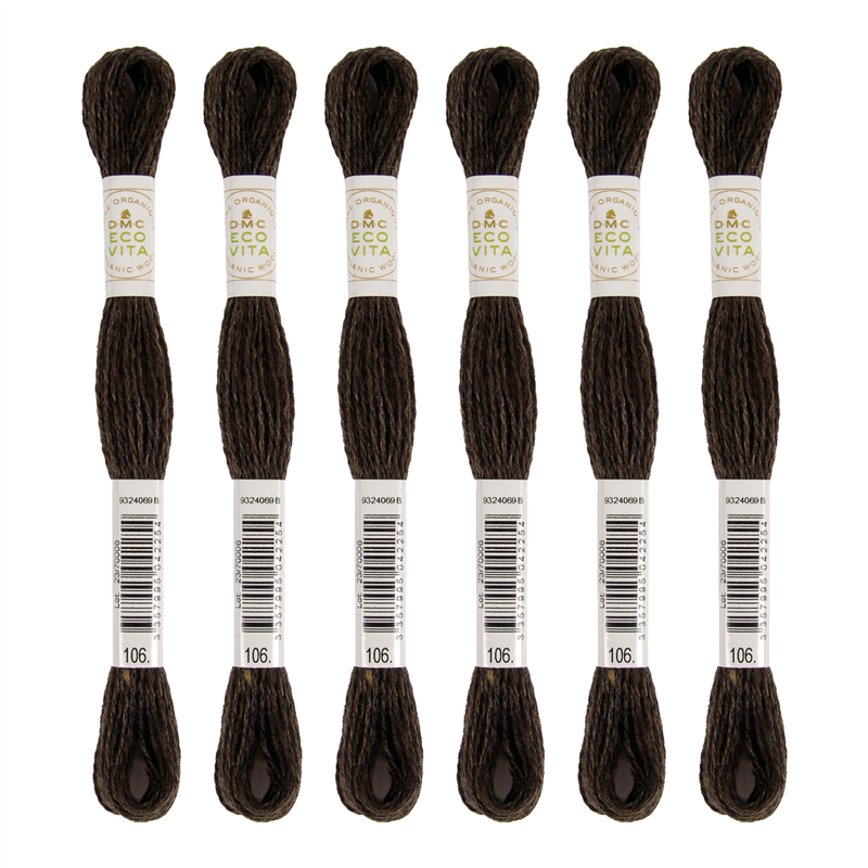 DMC 刺しゅう毛糸 [ECOVITA-エコヴィータ-] ウールスレッド 1カセ16m 同色6本入 col.106 1箱（ご注文単位1箱）【直送品】