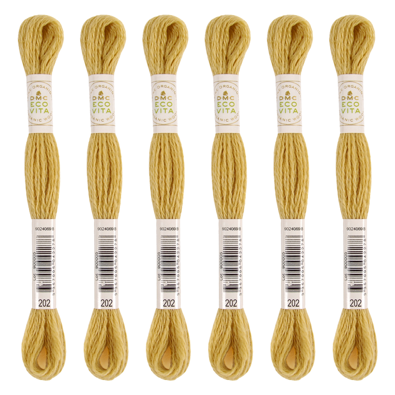 DMC 刺しゅう毛糸 [ECOVITA-エコヴィータ-] ウールスレッド 1カセ16m 同色6本入 col.202 1箱（ご注文単位1箱）【直送品】