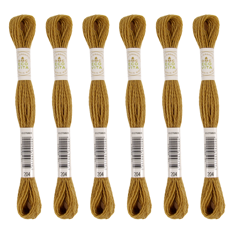 DMC 刺しゅう毛糸 [ECOVITA-エコヴィータ-] ウールスレッド 1カセ16m 同色6本入 col.204 1箱（ご注文単位1箱）【直送品】