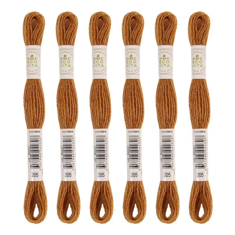 DMC 刺しゅう毛糸 [ECOVITA-エコヴィータ-] ウールスレッド 1カセ16m 同色6本入 col.205 1箱（ご注文単位1箱）【直送品】