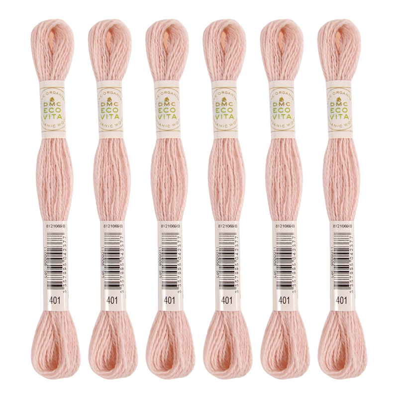 DMC 刺しゅう毛糸 [ECOVITA-エコヴィータ-] ウールスレッド 1カセ16m 同色6本入 col.401 1箱（ご注文単位1箱）【直送品】