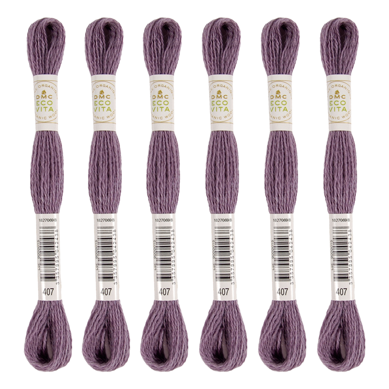DMC 刺しゅう毛糸 [ECOVITA-エコヴィータ-] ウールスレッド 1カセ16m 同色6本入 col.407 1箱（ご注文単位1箱）【直送品】