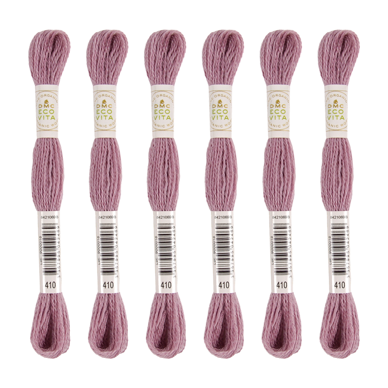 DMC 刺しゅう毛糸 [ECOVITA-エコヴィータ-] ウールスレッド 1カセ16m 同色6本入 col.410 1箱（ご注文単位1箱）【直送品】