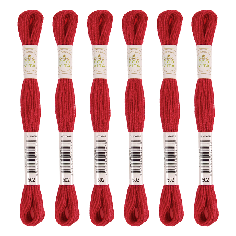 DMC 刺しゅう毛糸 [ECOVITA-エコヴィータ-] ウールスレッド 1カセ16m 同色6本入 col.502 1箱（ご注文単位1箱）【直送品】