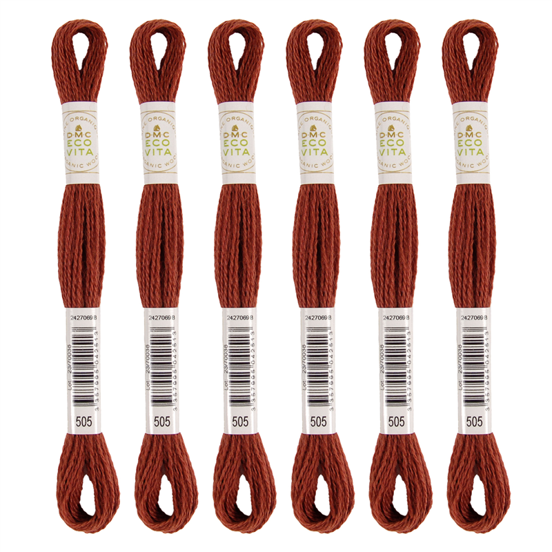 DMC 刺しゅう毛糸 [ECOVITA-エコヴィータ-] ウールスレッド 1カセ16m 同色6本入 col.505 1箱（ご注文単位1箱）【直送品】