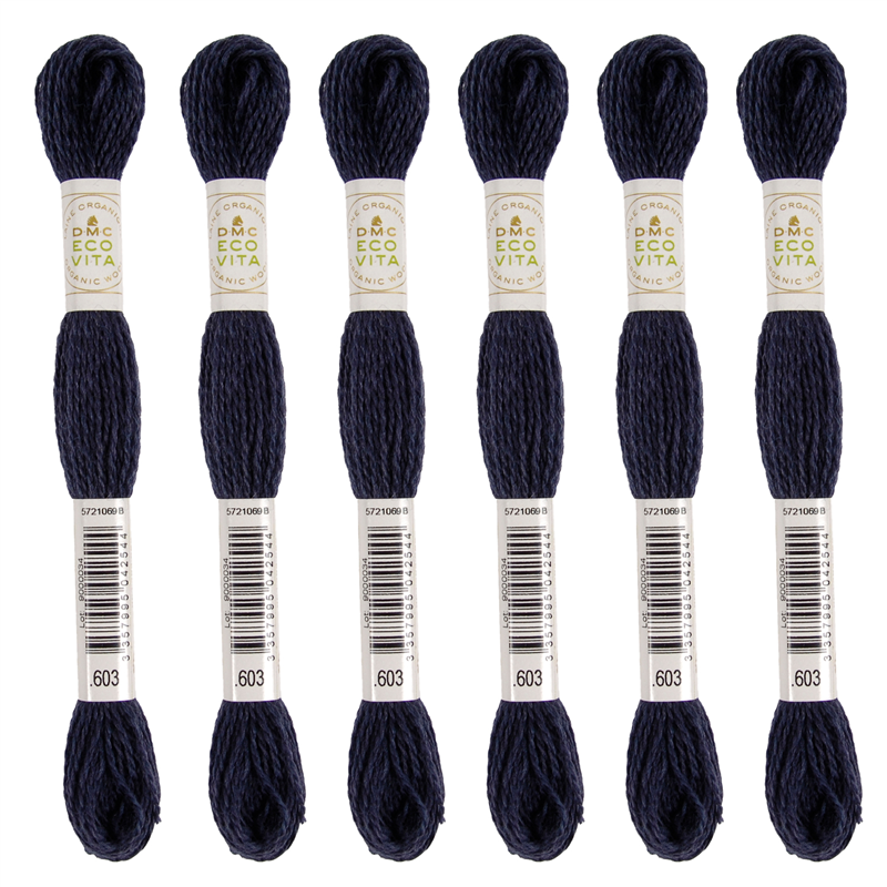 DMC 刺しゅう毛糸 [ECOVITA-エコヴィータ-] ウールスレッド 1カセ16m 同色6本入 col.603 1箱（ご注文単位1箱）【直送品】