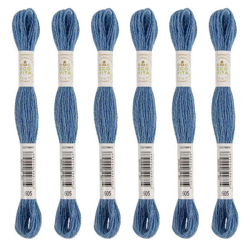 DMC 刺しゅう毛糸 [ECOVITA-エコヴィータ-] ウールスレッド 1カセ16m 同色6本入 col.605 1箱（ご注文単位1箱）【直送品】