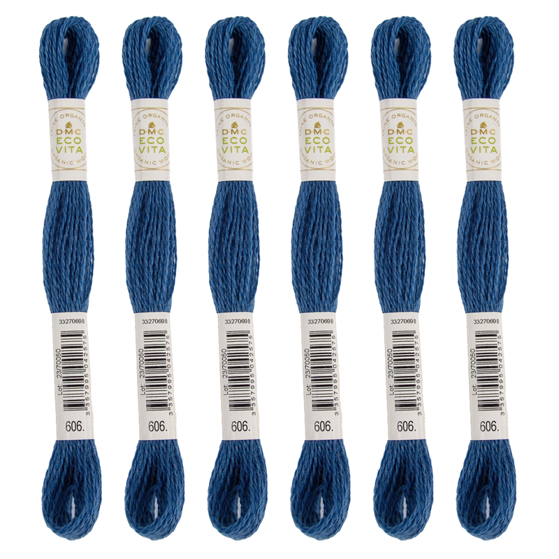DMC 刺しゅう毛糸 [ECOVITA-エコヴィータ-] ウールスレッド 1カセ16m 同色6本入 col.606 1箱（ご注文単位1箱）【直送品】
