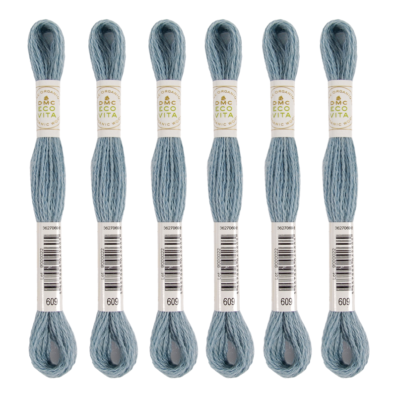 DMC 刺しゅう毛糸 [ECOVITA-エコヴィータ-] ウールスレッド 1カセ16m 同色6本入 col.609 1箱（ご注文単位1箱）【直送品】