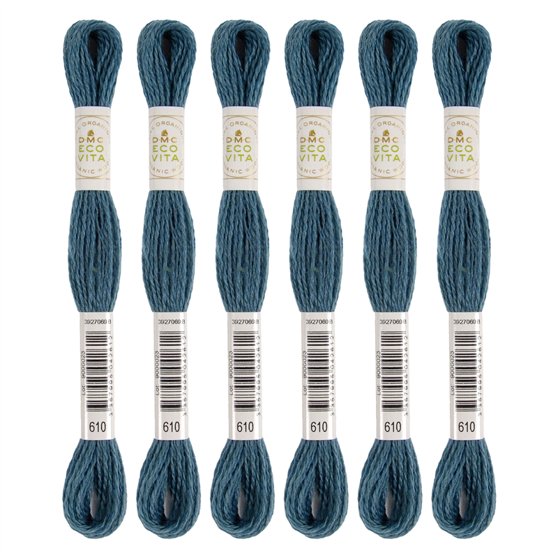 DMC 刺しゅう毛糸 [ECOVITA-エコヴィータ-] ウールスレッド 1カセ16m 同色6本入 col.610 1箱（ご注文単位1箱）【直送品】