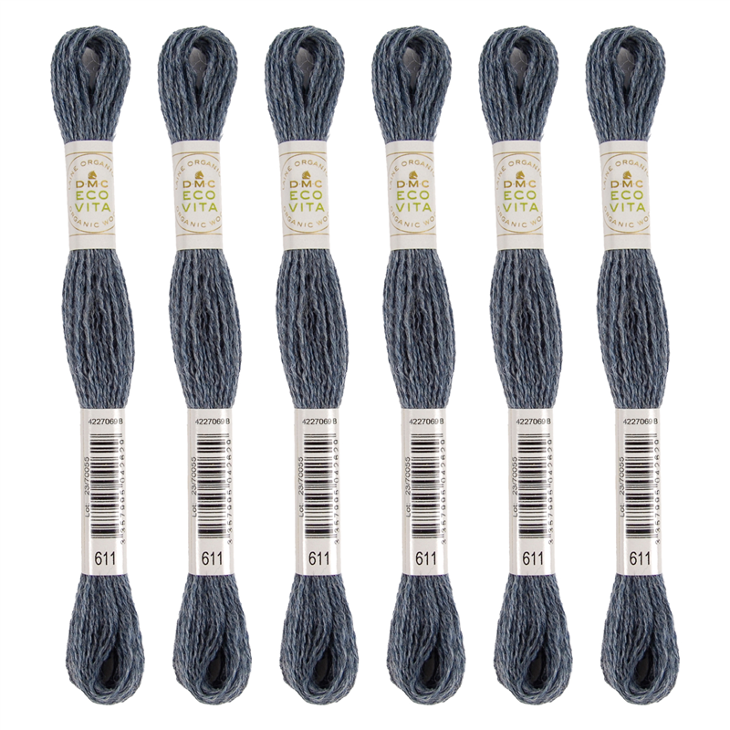 DMC 刺しゅう毛糸 [ECOVITA-エコヴィータ-] ウールスレッド 1カセ16m 同色6本入 col.611 1箱（ご注文単位1箱）【直送品】