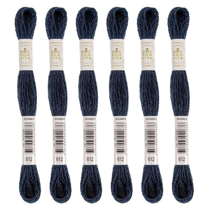 DMC 刺しゅう毛糸 [ECOVITA-エコヴィータ-] ウールスレッド 1カセ16m 同色6本入 col.612 1箱（ご注文単位1箱）【直送品】