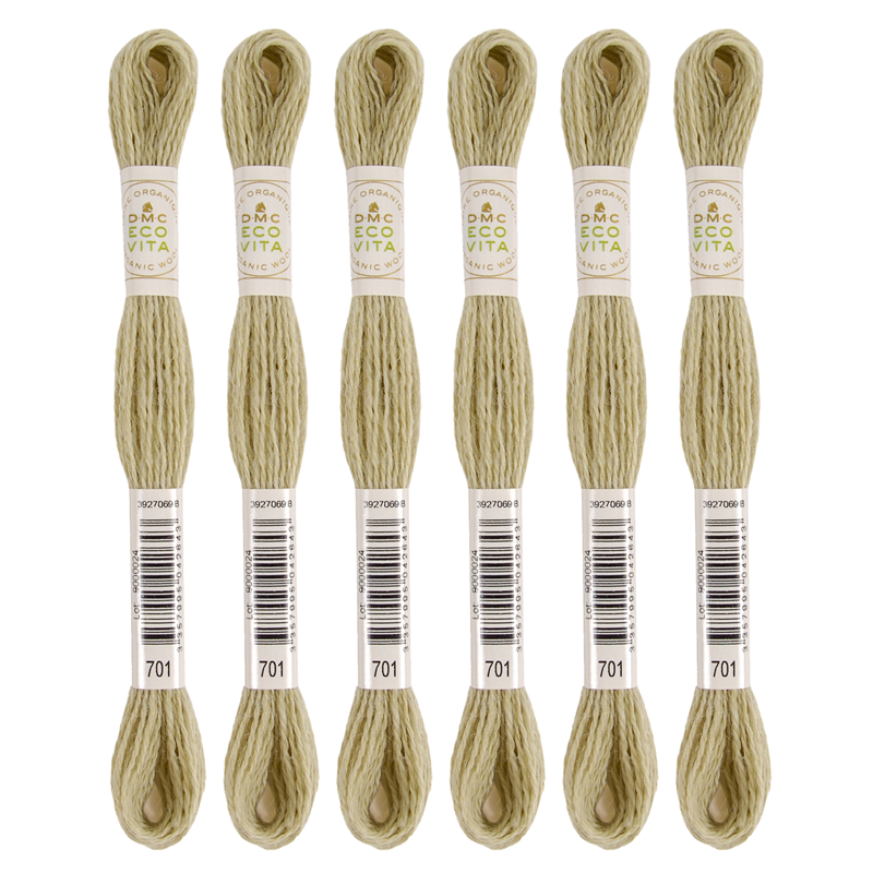 DMC 刺しゅう毛糸 [ECOVITA-エコヴィータ-] ウールスレッド 1カセ16m 同色6本入 col.701 1箱（ご注文単位1箱）【直送品】