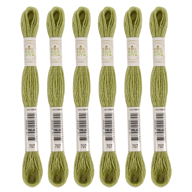 DMC 刺しゅう毛糸 [ECOVITA-エコヴィータ-] ウールスレッド 1カセ16m 同色6本入 col.707 1箱（ご注文単位1箱）【直送品】