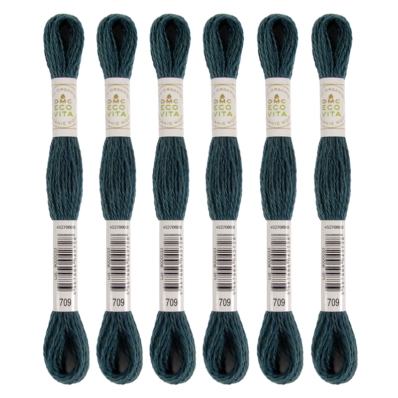 DMC 刺しゅう毛糸 [ECOVITA-エコヴィータ-] ウールスレッド 1カセ16m 同色6本入 col.709 1箱（ご注文単位1箱）【直送品】