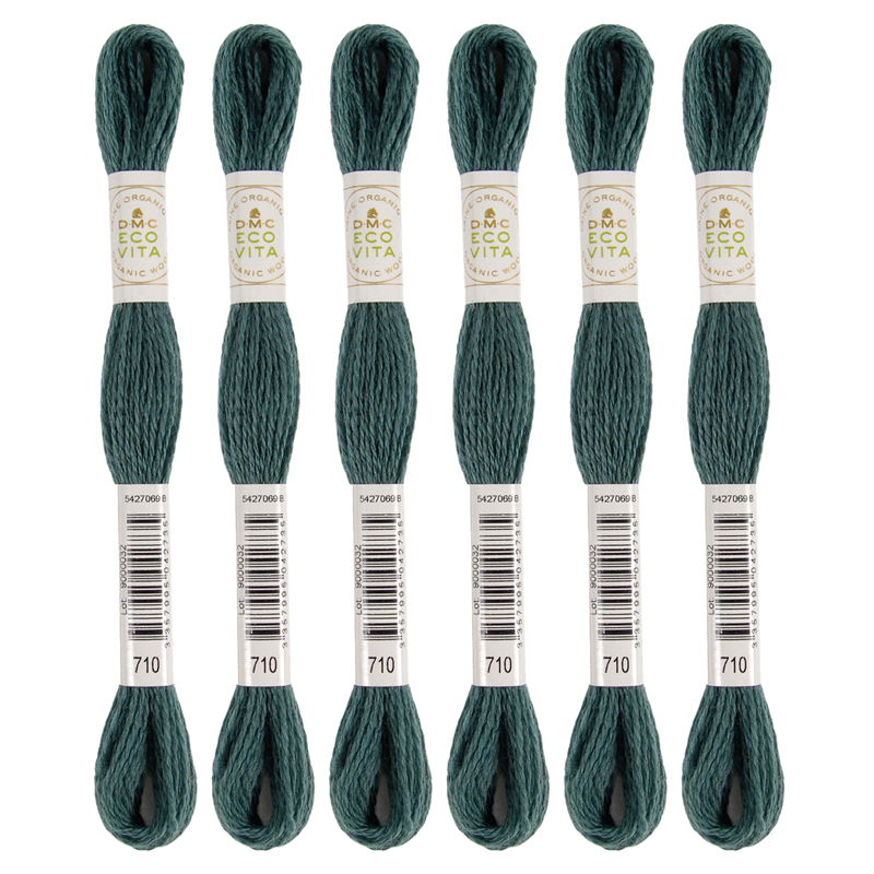DMC 刺しゅう毛糸 [ECOVITA-エコヴィータ-] ウールスレッド 1カセ16m 同色6本入 col.710 1箱（ご注文単位1箱）【直送品】