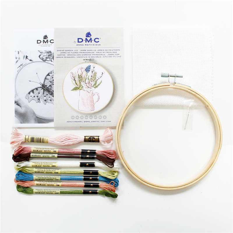 DMC デザイナーコレクション 刺しゅうキット SPRING GARDEN JUG DMC-BK413 1個(ご注文単位1個)【直送品】