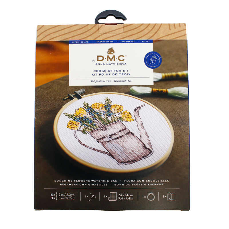 DMC デザイナーコレクション 刺しゅうキット SUNSHINE FLOWERS WATERING CAN DMC-BK414 1個（ご注文単位1個）【直送品】