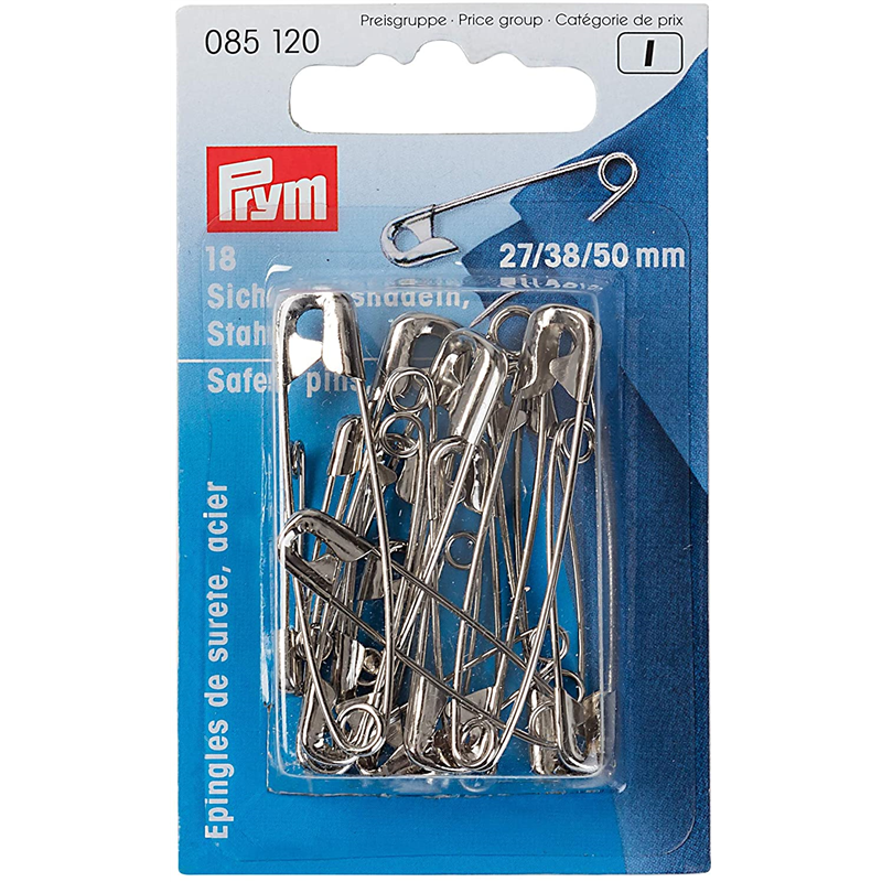 日本紐釦貿易 プリム(Prym) しつけ用安全ピン 23mm 16個 シルバー 085440 （ご注文単位1個）【直送品】