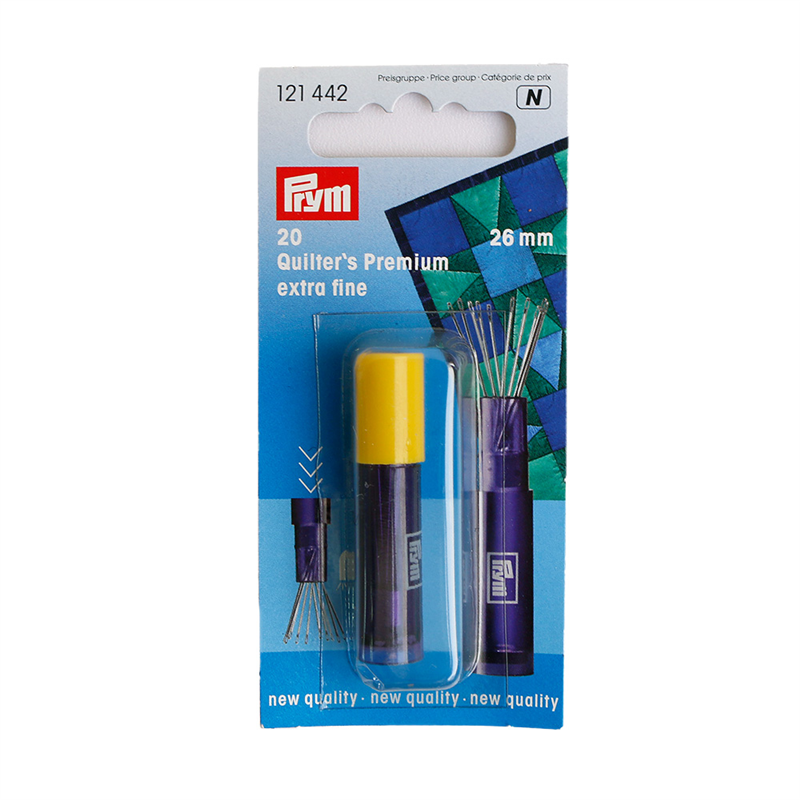 日本紐釦貿易 プリム(Prym) プレミアムキルト針 26mm細 マグネットケース付き レッド 121440 （ご注文単位1個）【直送品】