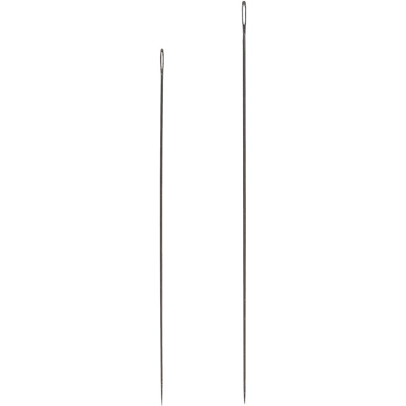 日本紐釦貿易 プリム(Prym) ビーズ専用針4本セット 50・55mm 2サイズ各2本 シルバー 124350 (ご注文単位1個)【直送品】