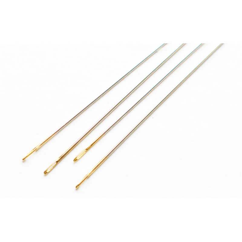 日本紐釦貿易 プリム(Prym) ビーズ専用針4本セット 50・55mm 2サイズ各2本 シルバー 124350 (ご注文単位1個)【直送品】