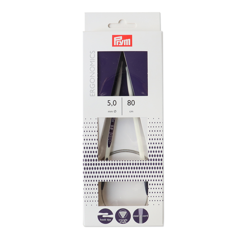 日本紐釦貿易 プリム(Prym) エゴノミック輪針 80cm/5.0mm PRM215806 (ご注文単位1本)【直送品】
