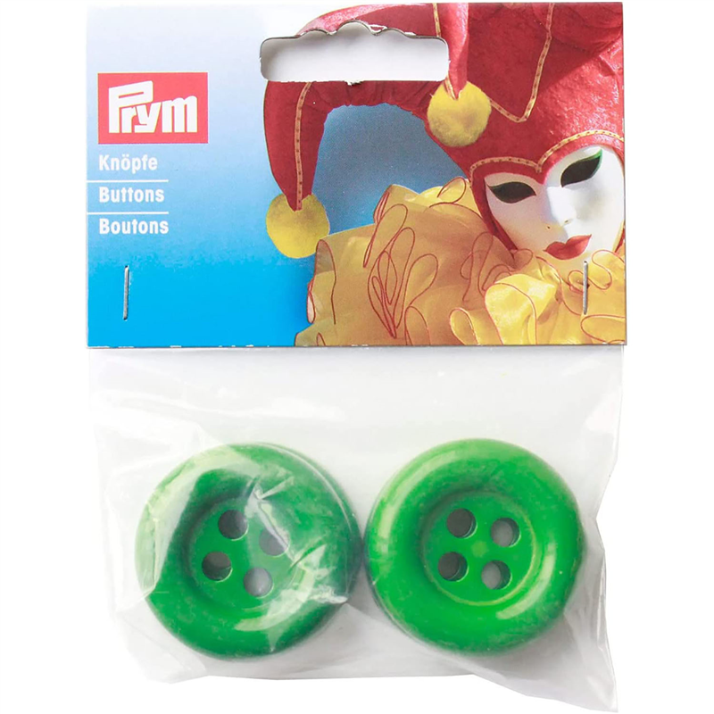日本紐釦貿易 プリム(Prym) デコレーションボタン 外径35mm 4個入 グリーン 315103 (ご注文単位1個)【直送品】