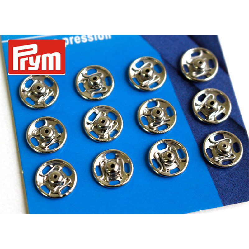 日本紐釦貿易 プリム(Prym) シルバースナップボタン 縫い付け 丸型 11mm 12組 シルバー 341244 (ご注文単位1個)【直送品】