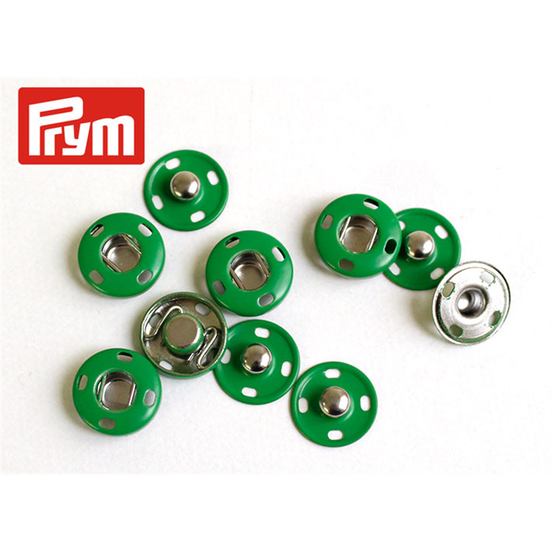日本紐釦貿易 プリム(Prym) カラースナップボタン 縫い付け 丸型 直径14mm 5組 グリーン 341907 (ご注文単位1個)【直送品】