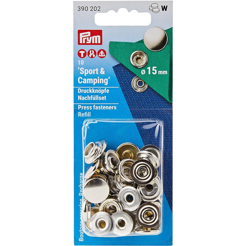 日本紐釦貿易 プリム(Prym) スナップボタン Sport & Camping φ15mm 10組入 390202 (ご注文単位1個)【直送品】