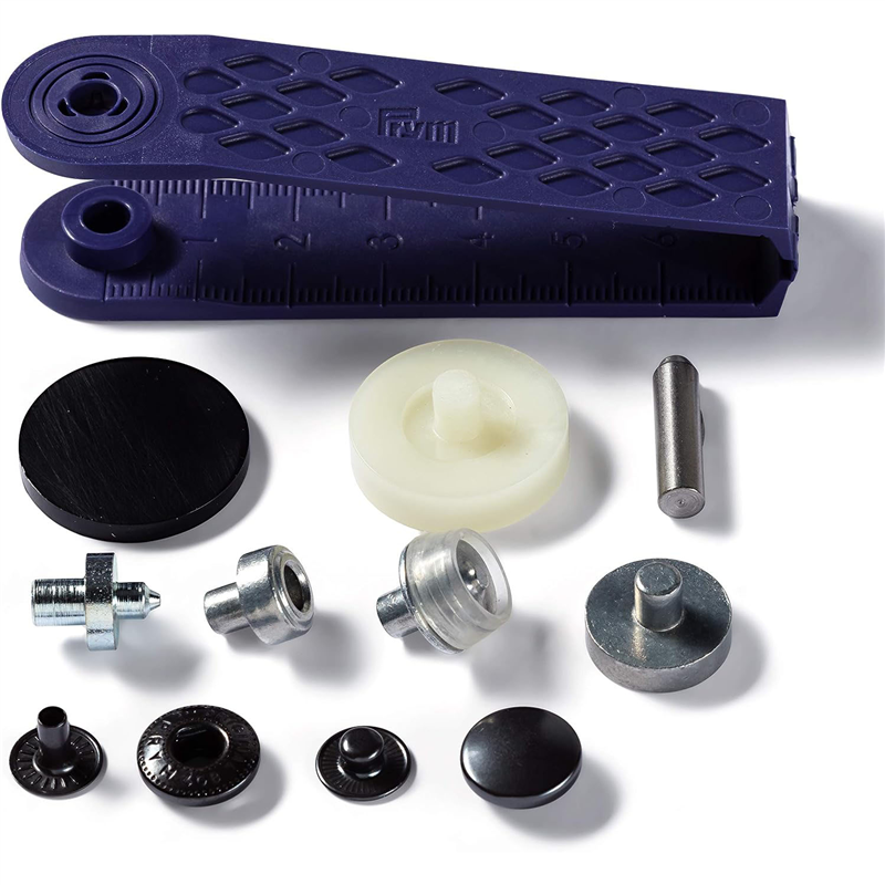 日本紐釦貿易 プリム(Prym) スナップボタン Anorak キット付 φ12mm 10組入 ブラックニッケル 390339 (ご注文単位1個)【直送品】