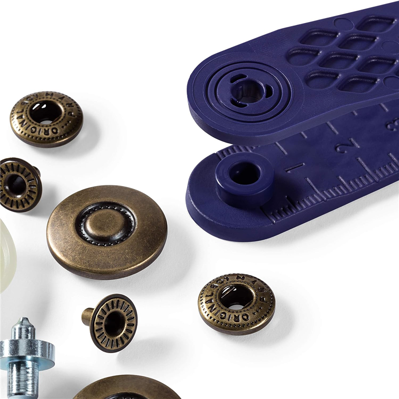 日本紐釦貿易 プリム(Prym) スナップボタン Anorak キット付 φ20mm 6組入 アンティーク真鍮 390355 （ご注文単位1個）【直送品】