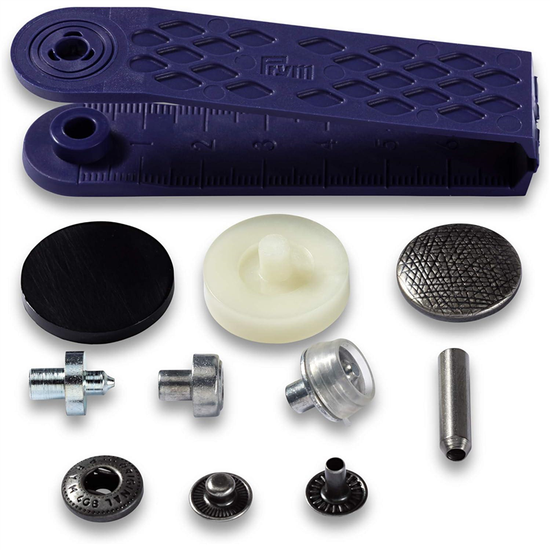 日本紐釦貿易 プリム(Prym) スナップボタン Anorak キット付 φ20mm 6組入 アンティークシルバー 390358 （ご注文単位1個）【直送品】