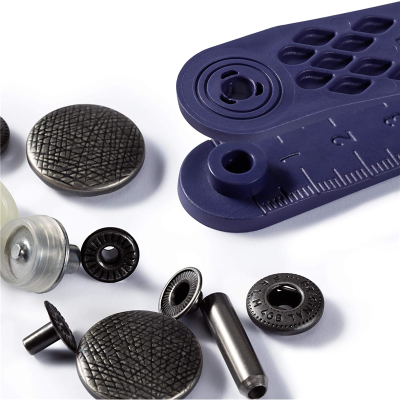 日本紐釦貿易 プリム(Prym) スナップボタン Anorak キット付 φ20mm 6組入 アンティークシルバー 390358 （ご注文単位1個）【直送品】