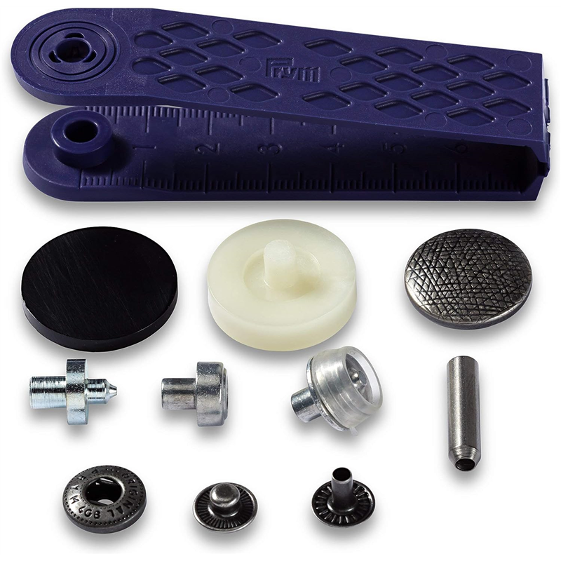 日本紐釦貿易 プリム(Prym) スナップボタン Anorak キット付 φ20mm 6組入 アンティークシルバー 390358 （ご注文単位1個）【直送品】