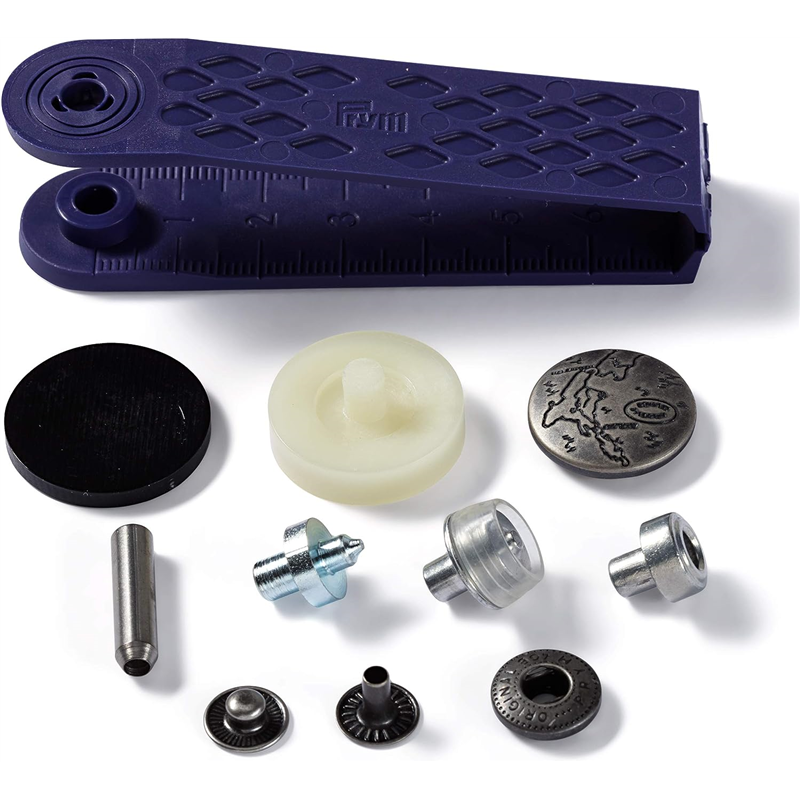 日本紐釦貿易 プリム(Prym) スナップボタン Anorak キット付 φ20mm 6組入 マットシルバー 390511 （ご注文単位1個）【直送品】