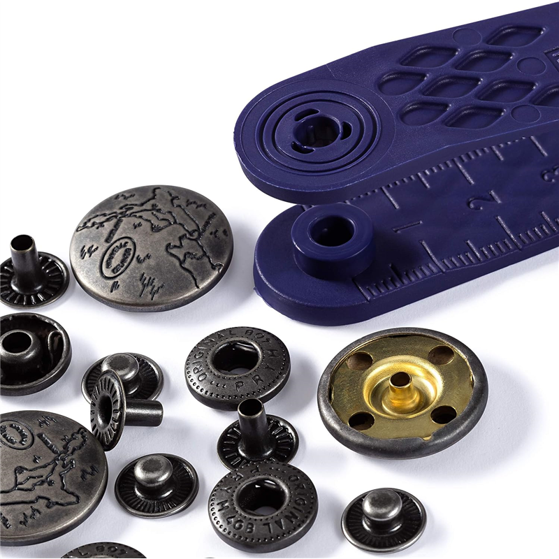 日本紐釦貿易 プリム(Prym) スナップボタン Anorak キット付 φ20mm 6組入 マットシルバー 390511 （ご注文単位1個）【直送品】