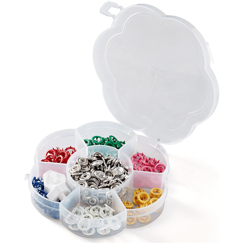 日本紐釦貿易 プリム(Prym) リングスナップ JERSEY φ8mm 6色アソート 60組入 コマ付 390740 （ご注文単位1個）【直送品】