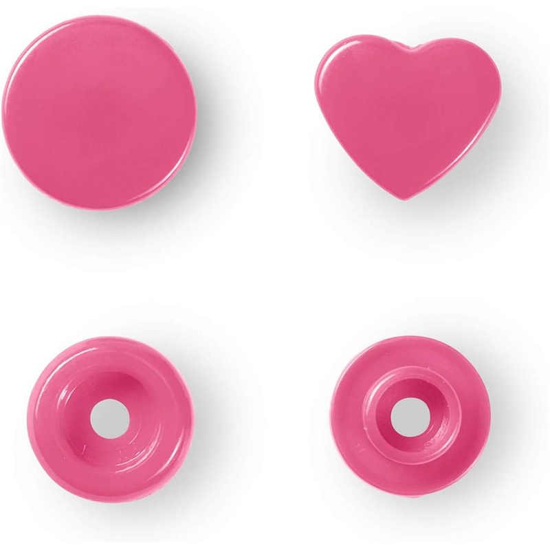 日本紐釦貿易 プリム(Prym) プラスチックカラースナップボタン ハート型 ピンク 393347 （ご注文単位1個）【直送品】