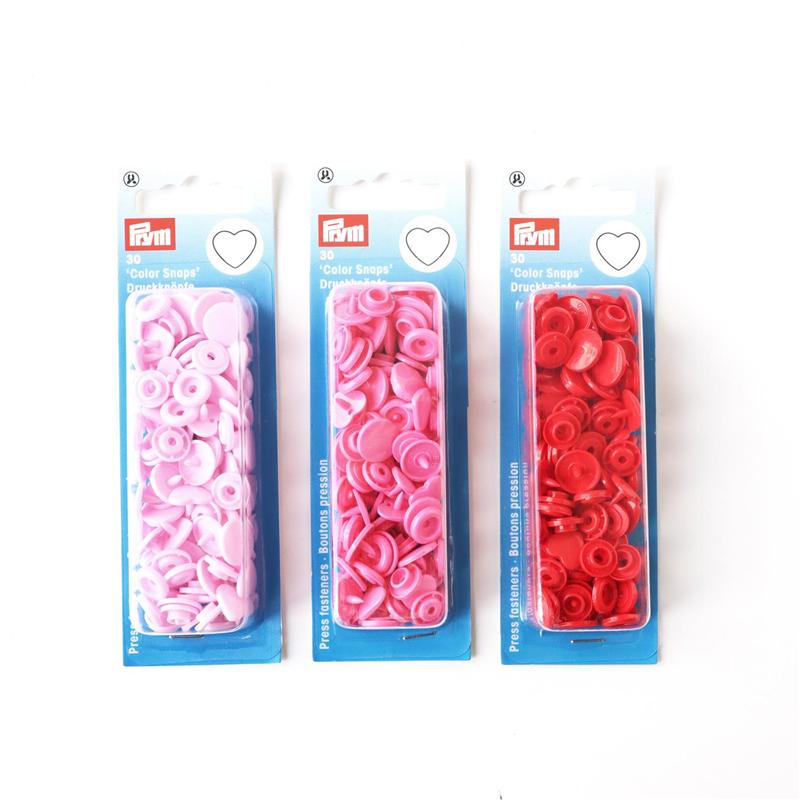 日本紐釦貿易 プリム(Prym) プラスチックカラースナップボタン ハート型 ピンク 393347 （ご注文単位1個）【直送品】