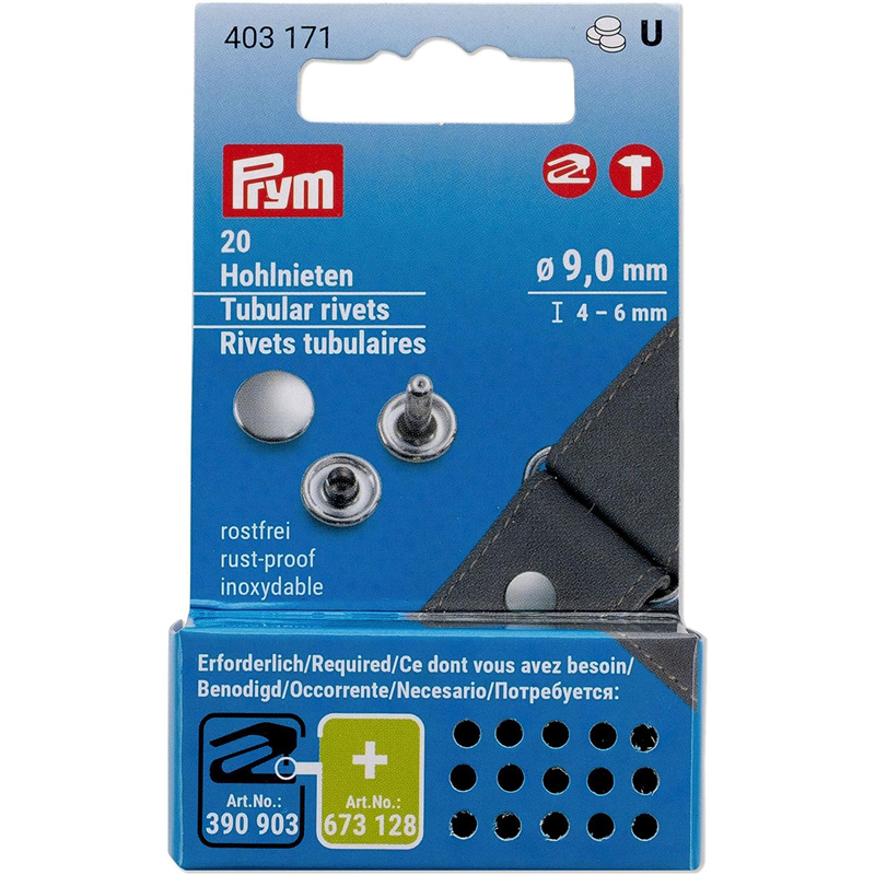 日本紐釦貿易 プリム(Prym) カシメ金具 9mm 20個入 403171 (ご注文単位1台)【直送品】